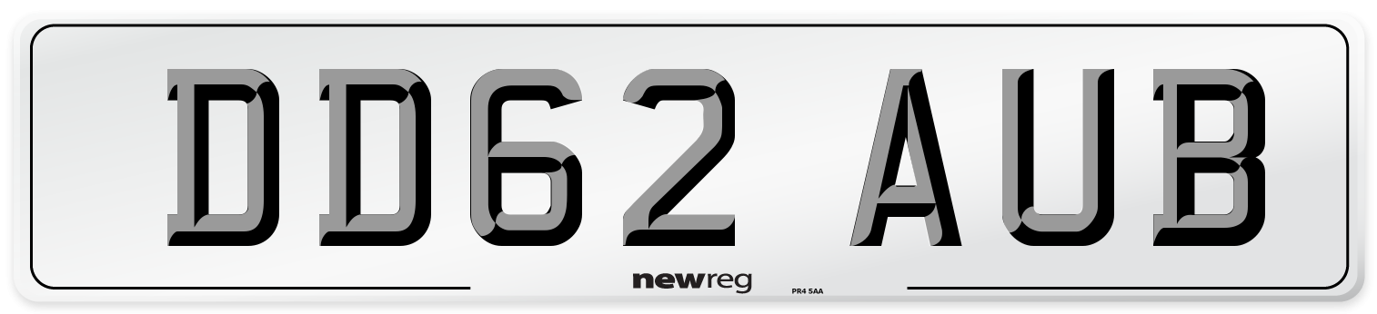 DD62 AUB Number Plate from New Reg